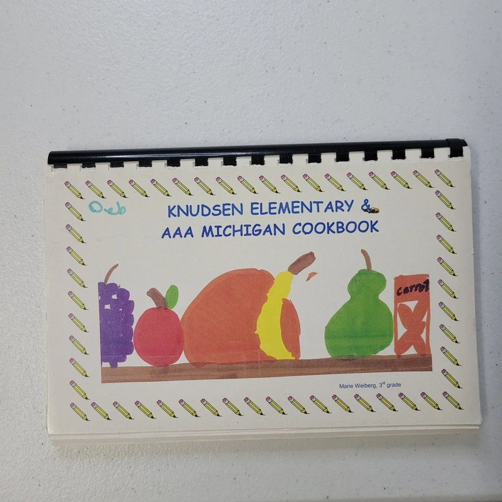 Knudsen Elementary‎ School Michigan Cookbook Artwork Pear Carrot Recipe Book